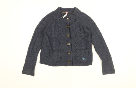 Womens UK Size 12 Pepe Jeans Blue Cardigan Jumper