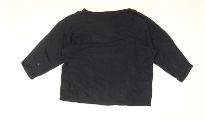 Womens UK Size L Monsoon Blue Basic T-Shirt
