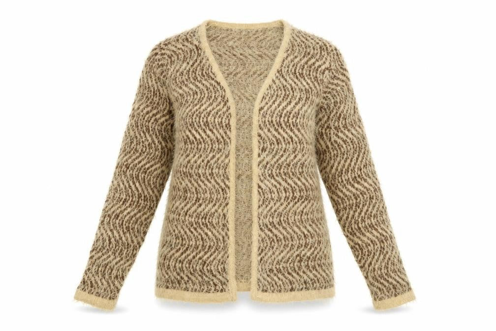 Womens UK Size L Nina Murati Brown Cardigan Jumper