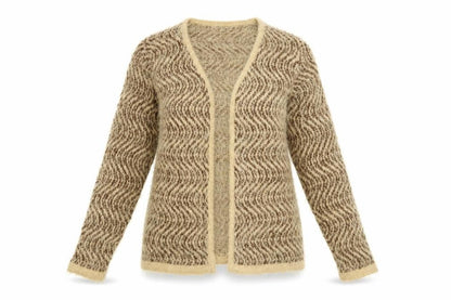 Womens UK Size L Nina Murati Brown Cardigan Jumper