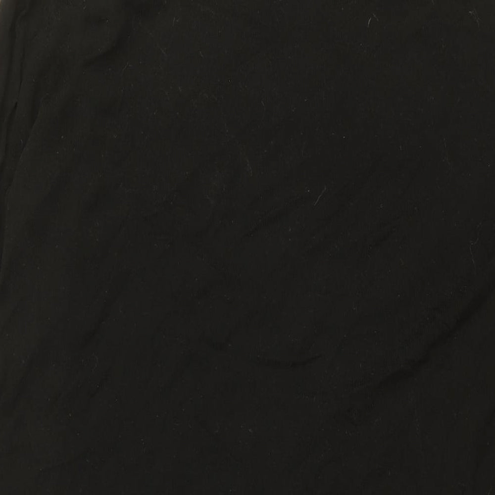 Womens UK Size M Mango Black Basic Blouse