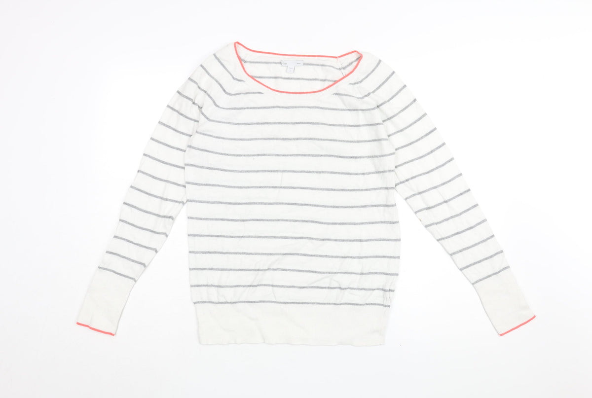Womens UK Size M Gap White Pullover Jumper