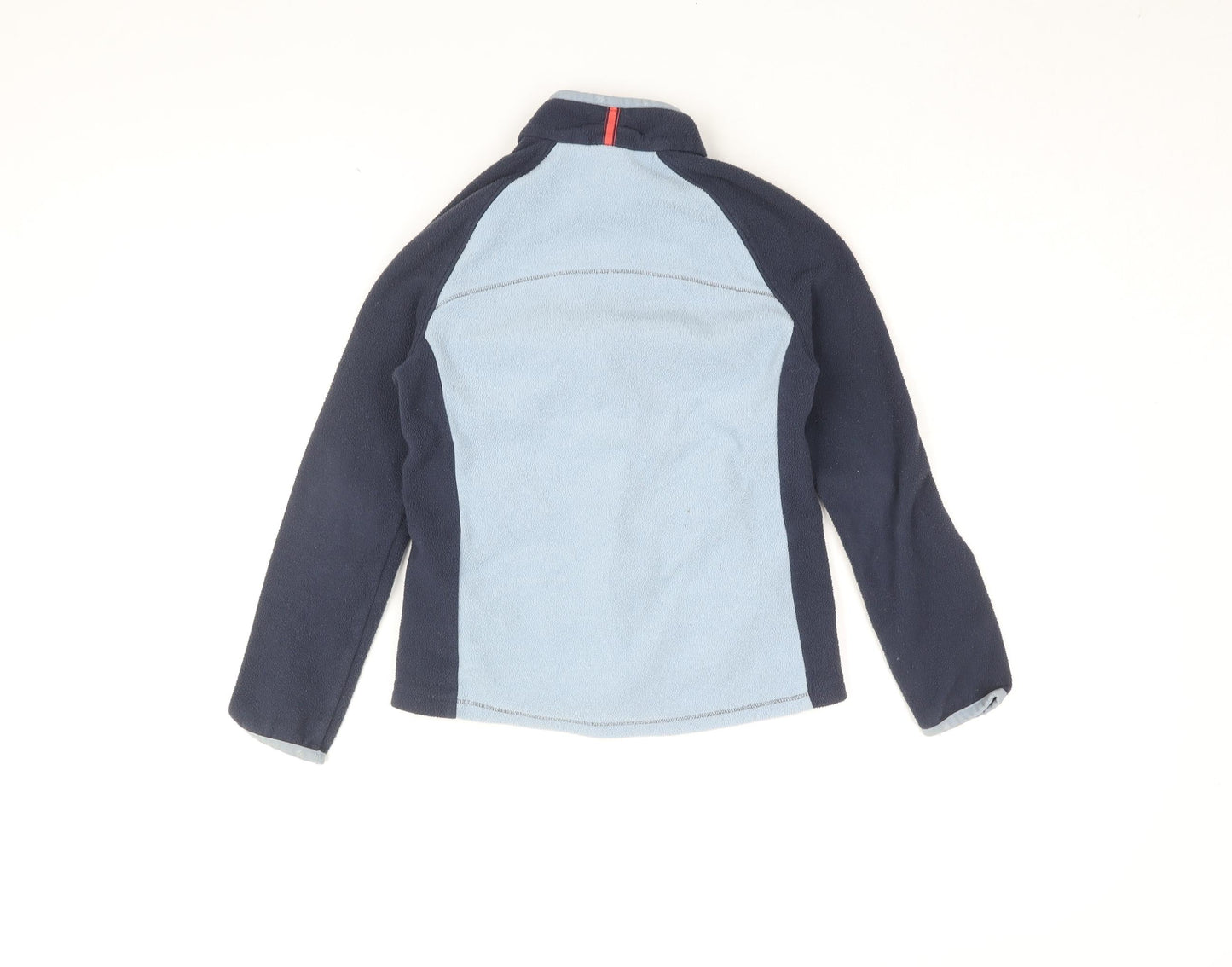 DECATHLON Girls Blue Polyester Full Zip Sweatshirt Size 8-9 Years Zip