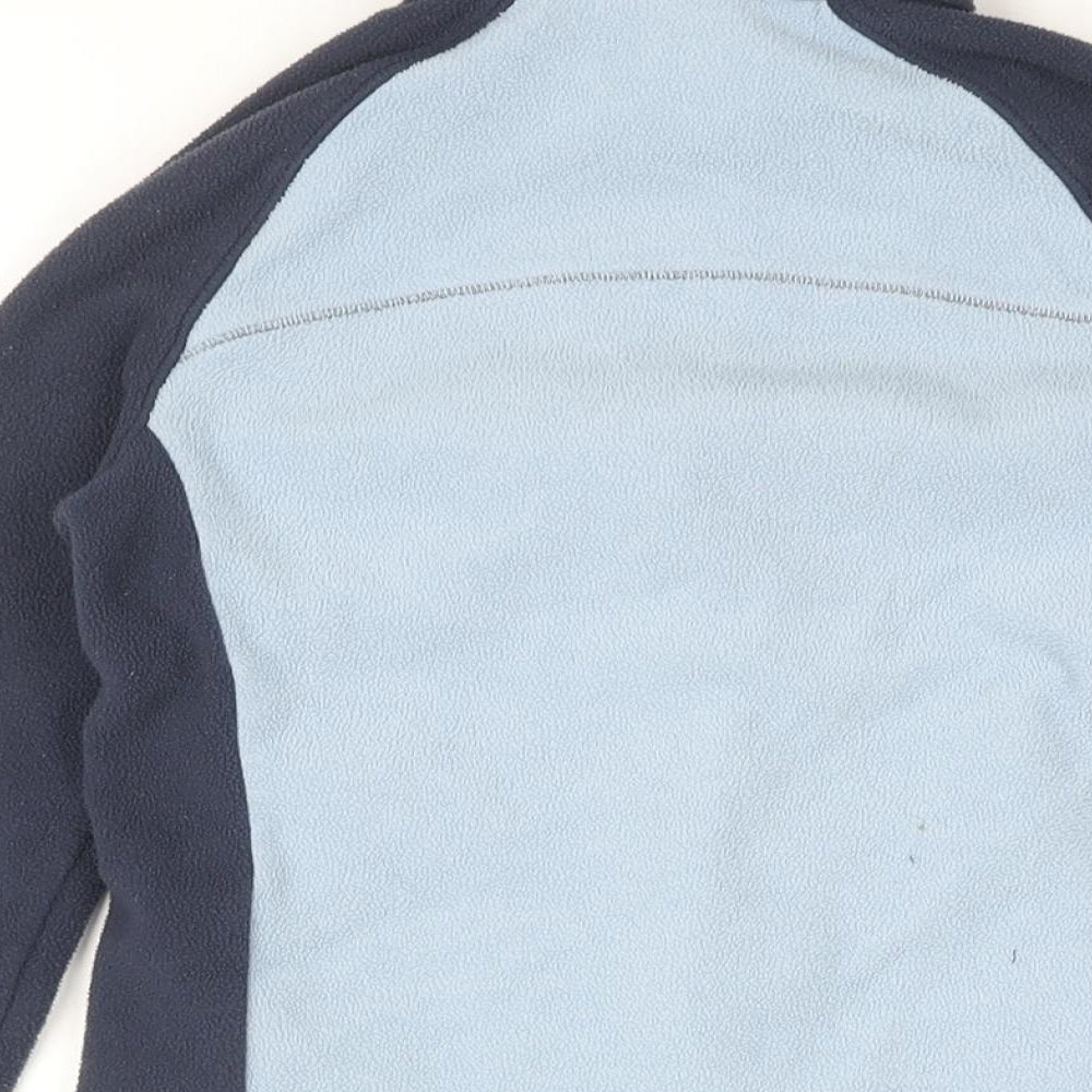 DECATHLON Girls Blue Polyester Full Zip Sweatshirt Size 8-9 Years Zip