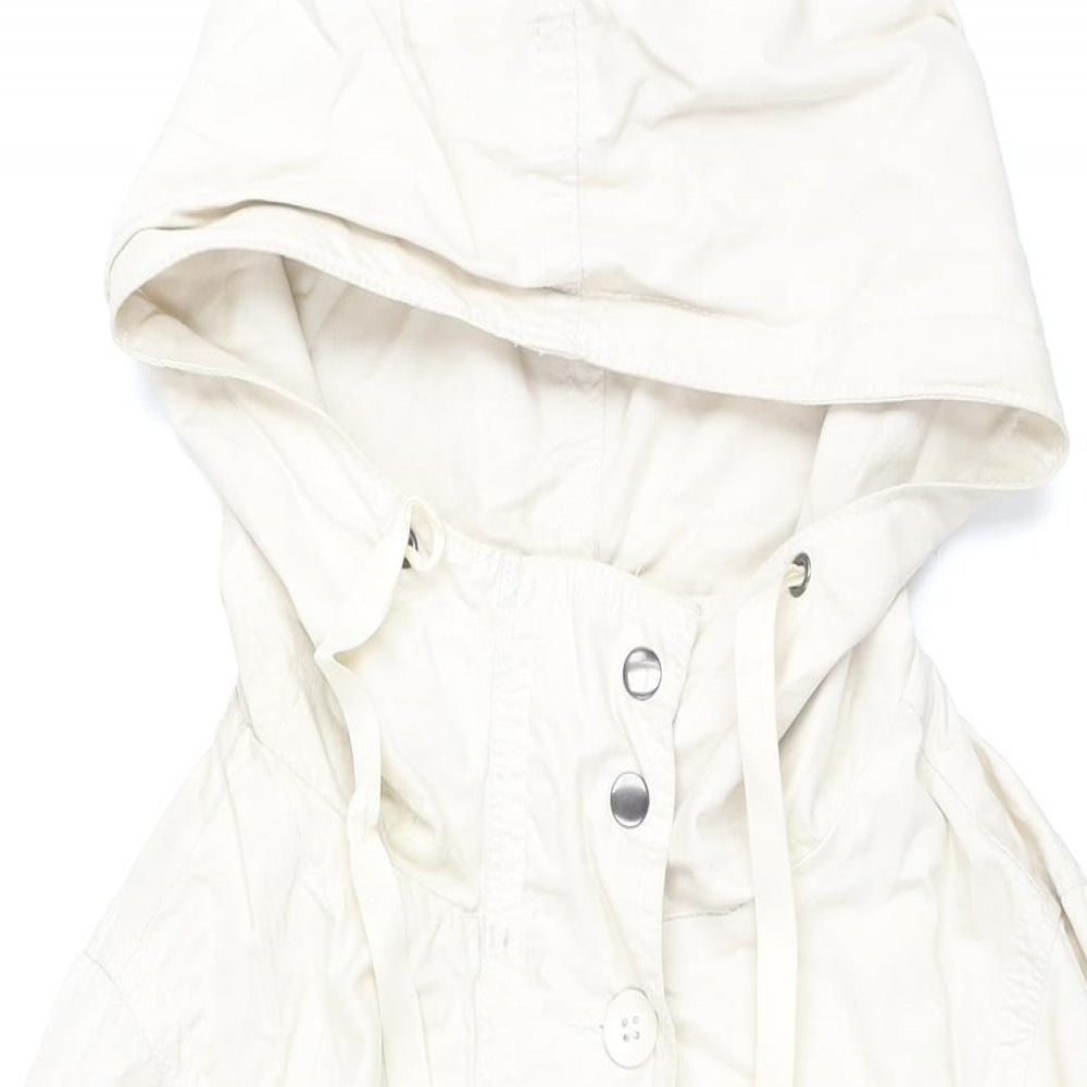 Gap Womens Beige Overcoat Coat Size S Zip