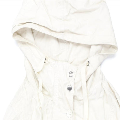 Gap Womens Beige Overcoat Coat Size S Zip