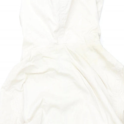 Gap Womens Beige Overcoat Coat Size S Zip