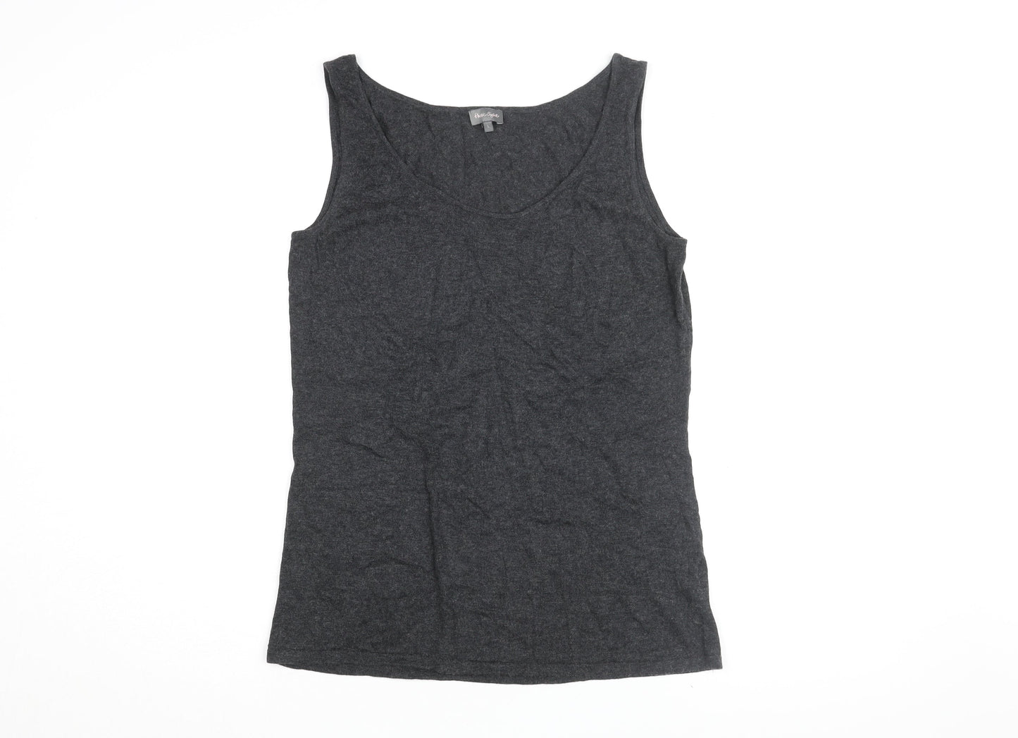 Womens UK Size L Phase Eight Black Basic Tank