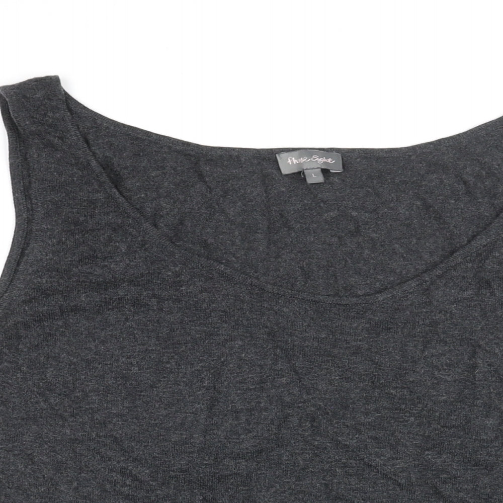 Womens UK Size L Phase Eight Black Basic Tank