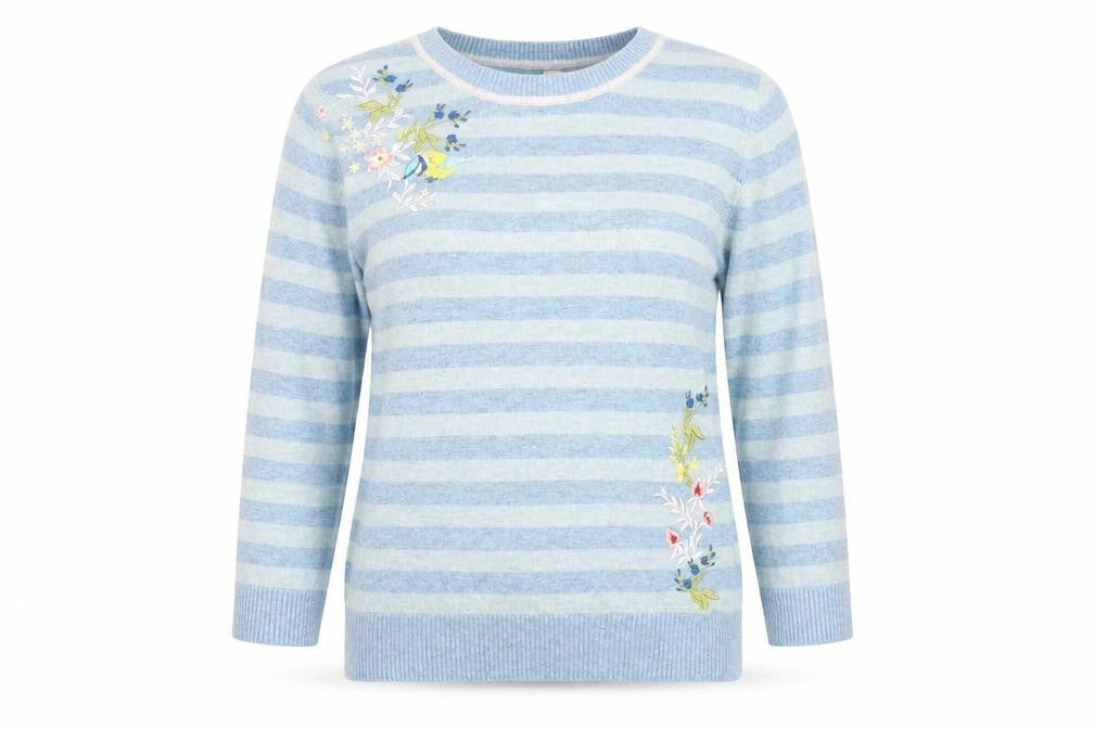 Womens UK Size 14 Yumi Blue Pullover Jumper