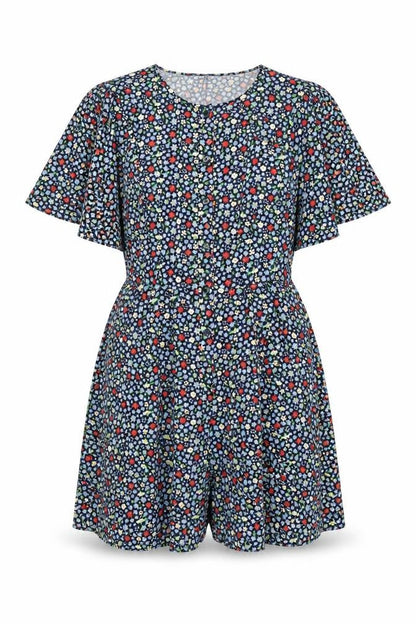 Womens UK Size 10 French Connection One-Piece Black Playsuit