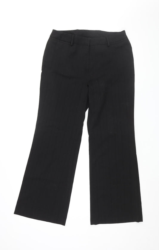 Womens UK Size 12 Bonmarché Regular Fit  Black Trousers