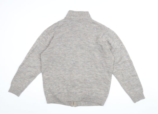 Mens UK Size L Atlas For Men Beige Full Zip Sweatshirt