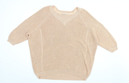 Womens UK Size XL NEXT Gold Pullover Jumper