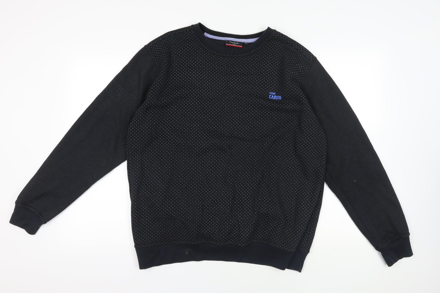 Mens UK Size XL Pierre Cardin Black Pullover Sweatshirt