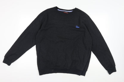 Mens UK Size XL Pierre Cardin Black Pullover Sweatshirt