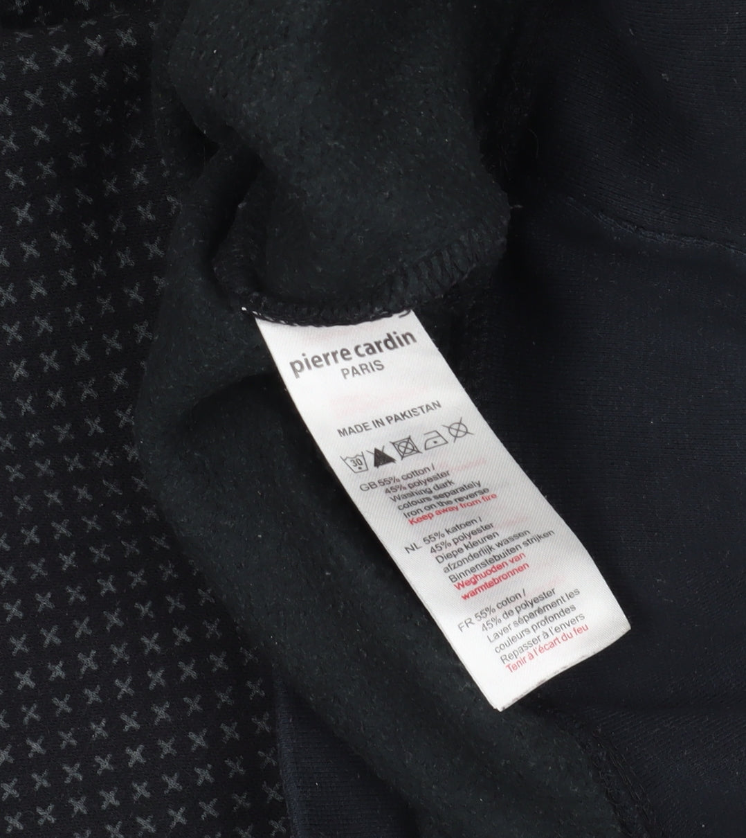 Mens UK Size XL Pierre Cardin Black Pullover Sweatshirt