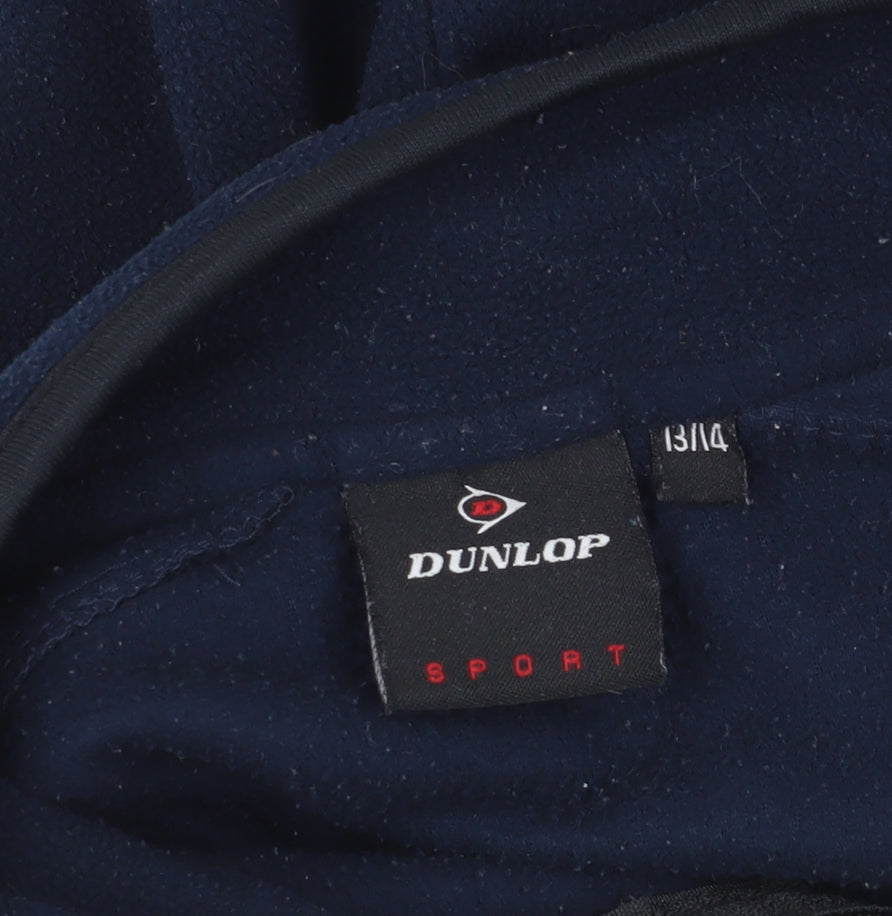 Dunlop Blue Fleece 1/4 Zip Sweatshirt for Boys 13-14 Years