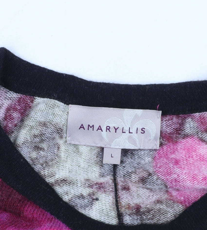 Womens UK Size L Amaryllis Multicoloured Cardigan Jumper