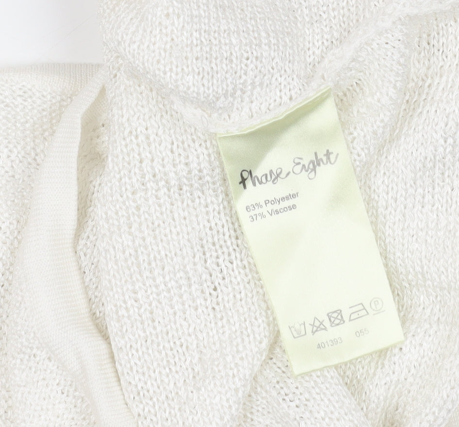 Womens UK Size M Phase Eight Ivory Pullover Jumper