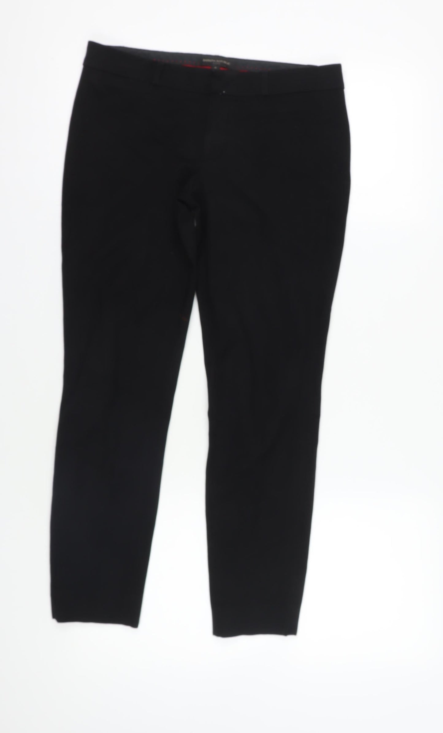 Womens UK Size M Marks and Spencer Slim Fit Dress Pants Black Trousers