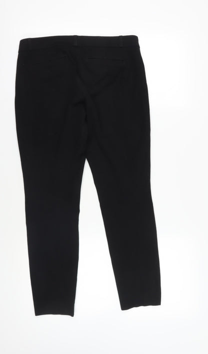 Womens UK Size M Marks and Spencer Slim Fit Dress Pants Black Trousers