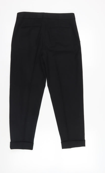 Womens UK Size 8 Gap Regular Fit Cropped Black Trousers