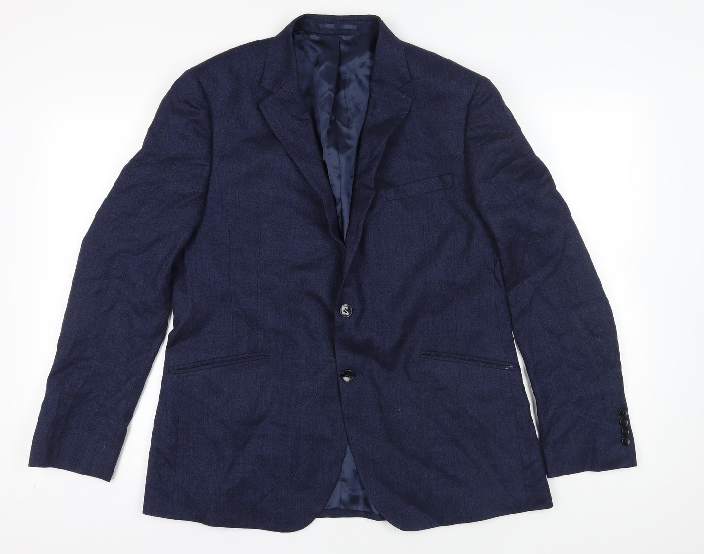Mens UK Size 44 Moss London Regular Blue Suit Jacket