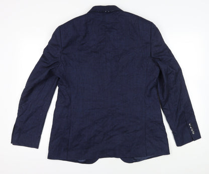 Mens UK Size 44 Moss London Regular Blue Suit Jacket