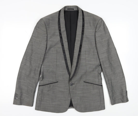 Mens UK Size 38 Goodsouls Regular Grey Suit Jacket