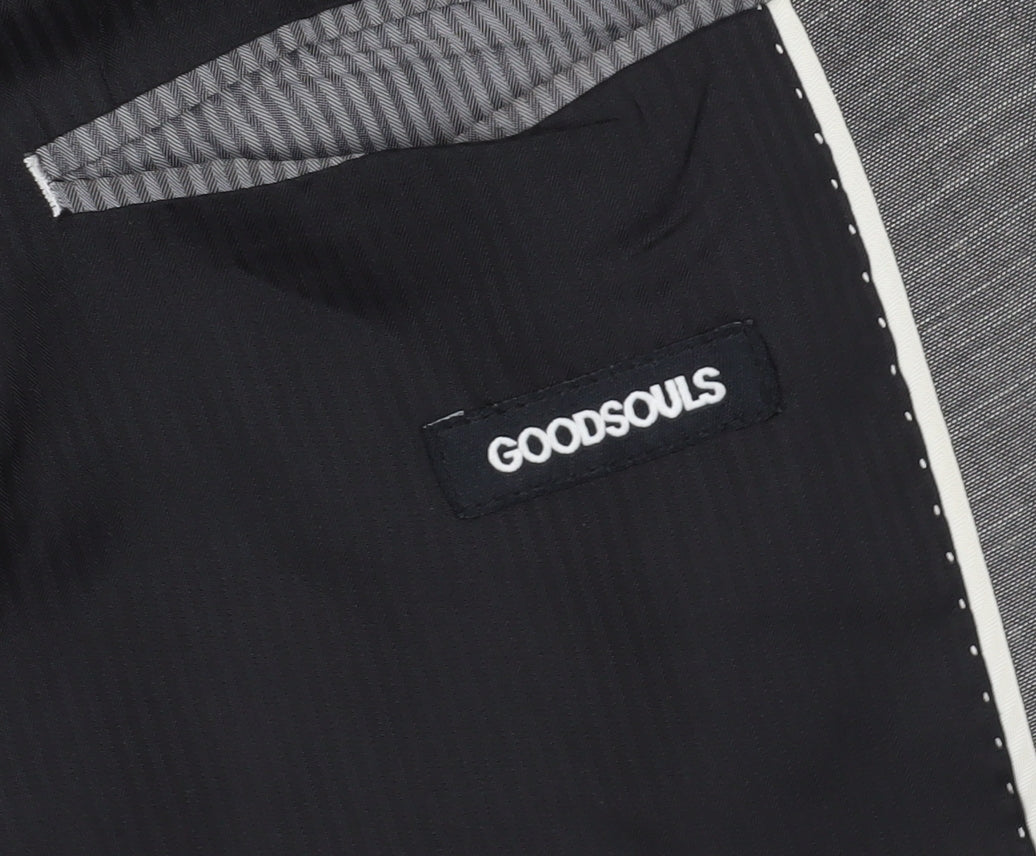Mens UK Size 38 Goodsouls Regular Grey Suit Jacket