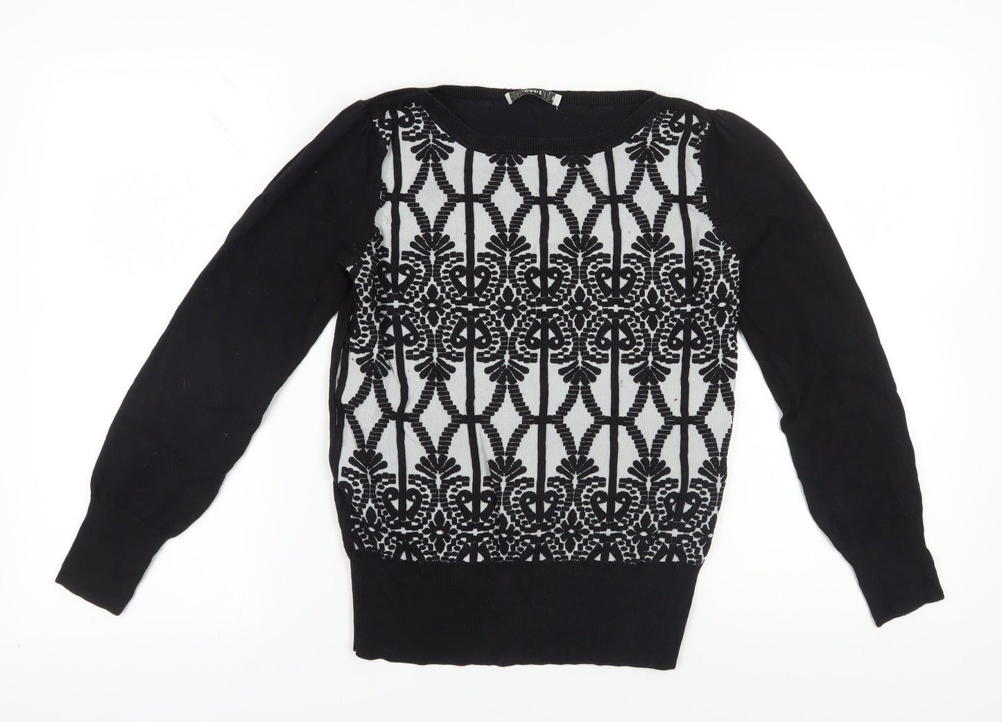 Womens UK Size M Oasis Black Pullover Jumper