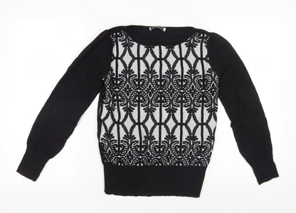Womens UK Size M Oasis Black Pullover Jumper