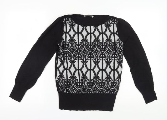 Womens UK Size M Oasis Black Pullover Jumper