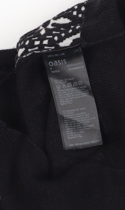 Womens UK Size M Oasis Black Pullover Jumper