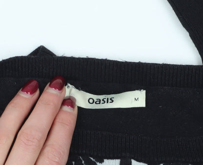 Womens UK Size M Oasis Black Pullover Jumper