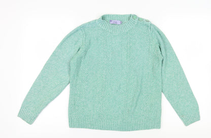 Honor Millburn Green Cable-Knit Pullover Jumper Size S