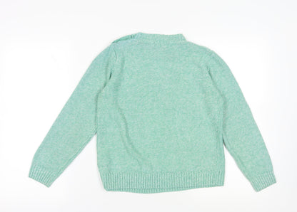 Honor Millburn Green Cable-Knit Pullover Jumper Size S