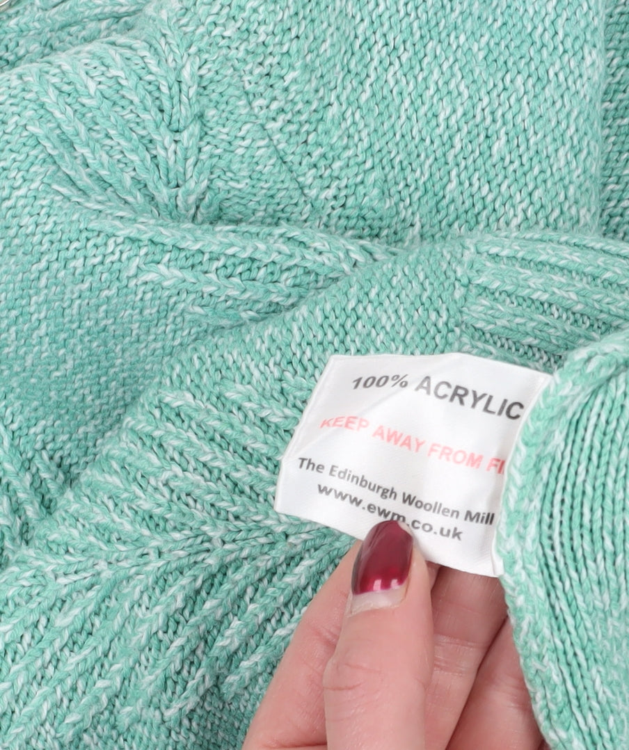 Honor Millburn Green Cable-Knit Pullover Jumper Size S