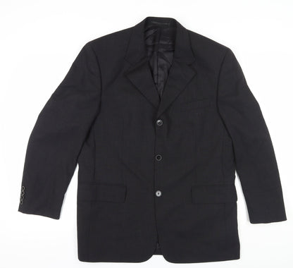 Mens UK Size 40 Pierre Cardin Regular Black Suit Jacket