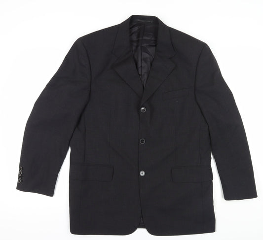 Mens UK Size 40 Pierre Cardin Regular Black Suit Jacket