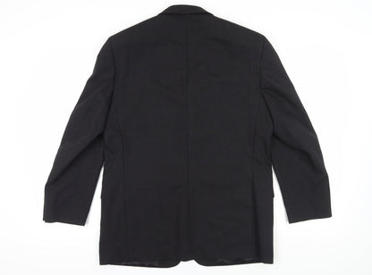 Mens UK Size 40 Pierre Cardin Regular Black Suit Jacket