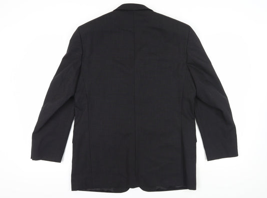 Mens UK Size 40 Pierre Cardin Regular Black Suit Jacket