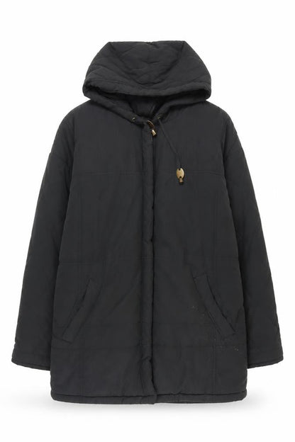 Cotton Traders Women's Black Puffer Jacket, Size 14/16