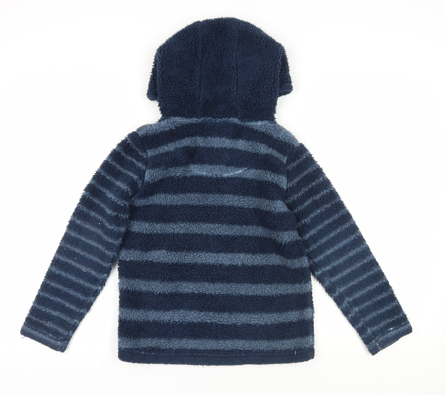 FatFace Girls Blue Striped Fleece Hoodie Size 9-10 Yrs
