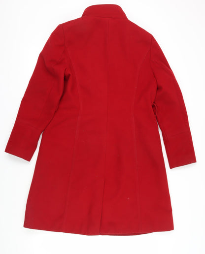 Womens UK Size 14 Debenhams Red Overcoat