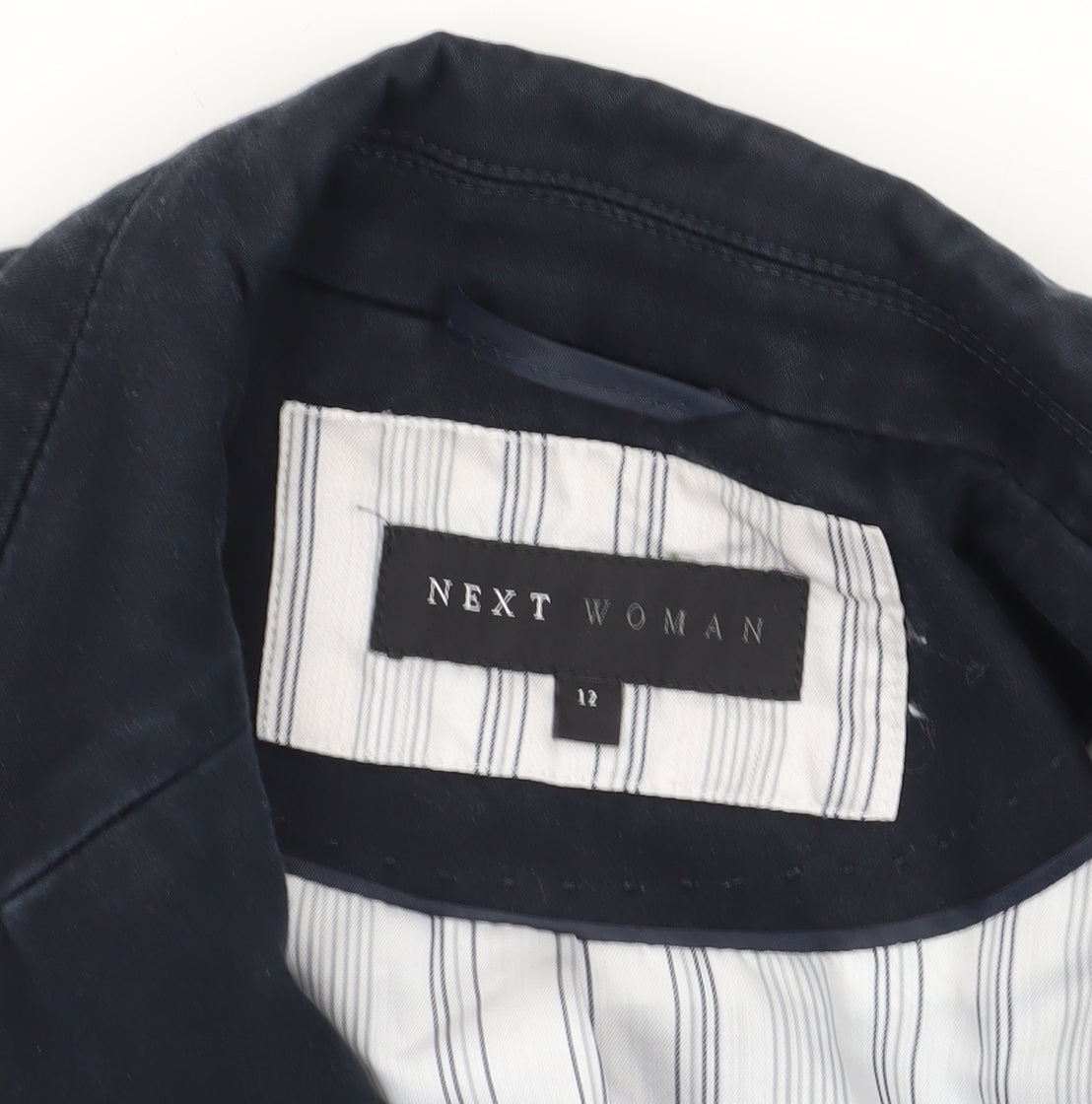 Next Women's Blue Suit Jacket - Size 12, Elegant Business Blazer