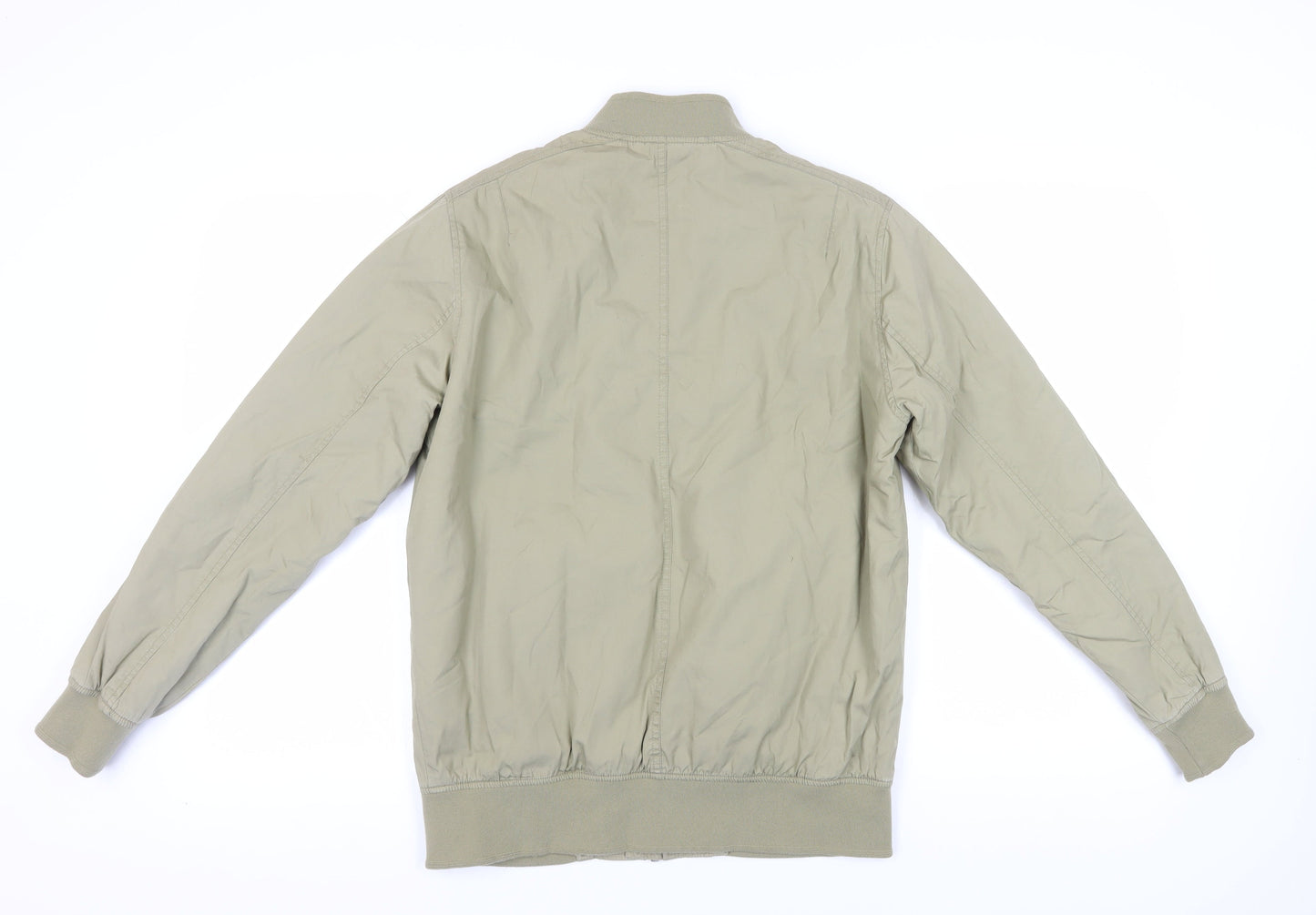 Mens UK Size S Topman Green Bomber Jacket