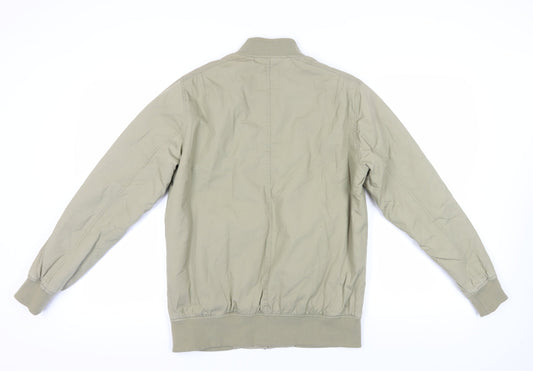 Mens UK Size S Topman Green Bomber Jacket