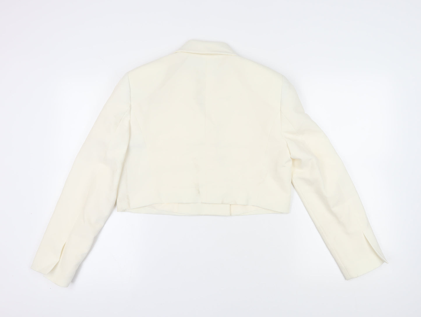 Zara Women's Ivory Cropped Blazer, M, Spring Jacket